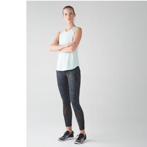 LULULEMON Inspire Tight II (Mesh) Samba Snake Battleship Black/Black Size 6